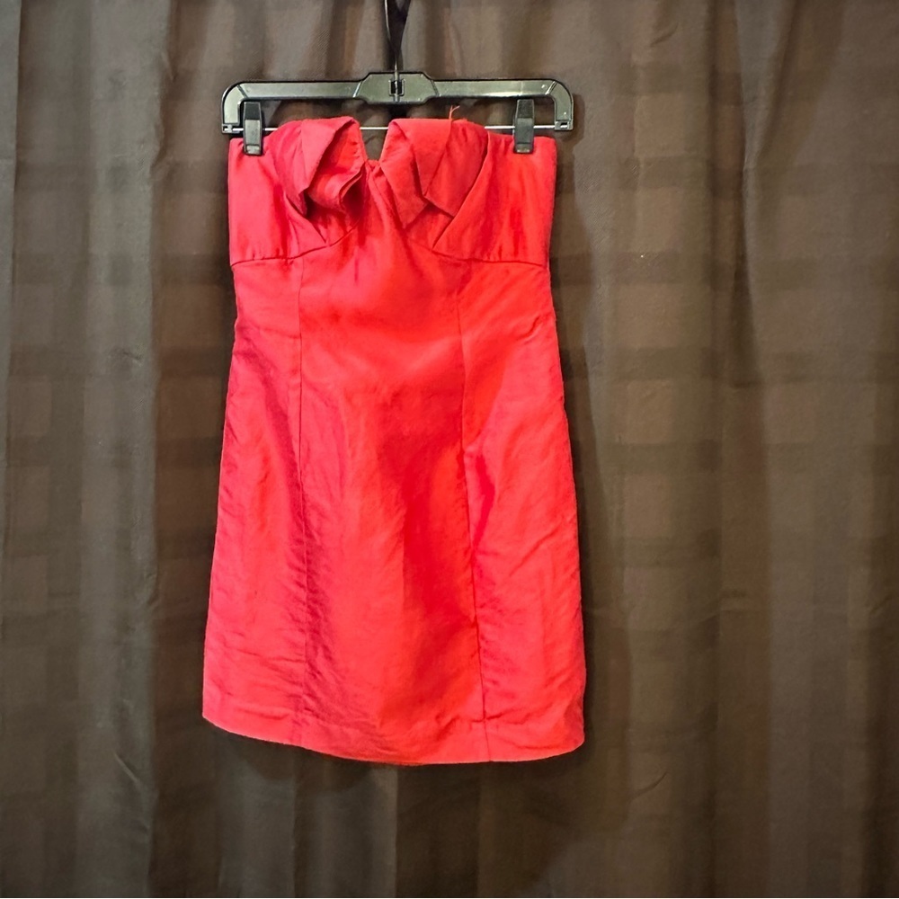 Shoshana Strapless‎ Mini Red Dress Size 0 Valentines!